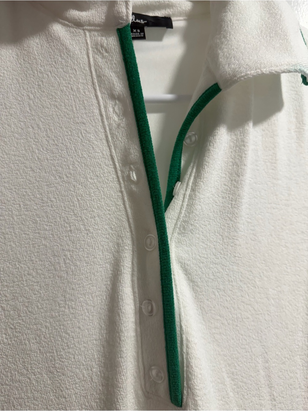 Lulus Inevitable Charm White and Green Terry Knit Collared Mini Dress - Picture 10 of 10